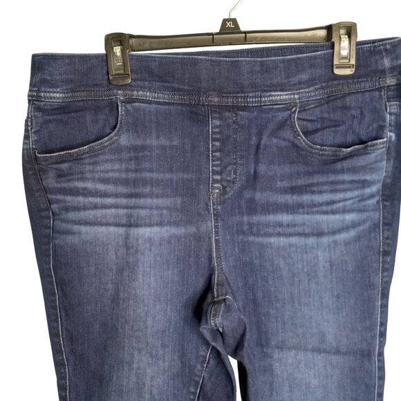 Torrid Sz 1 Lean Jeans 14 16 1X Womens Crop Super Soft Denim Blue Stretch Capri - Picture 2 of 11